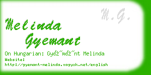 melinda gyemant business card